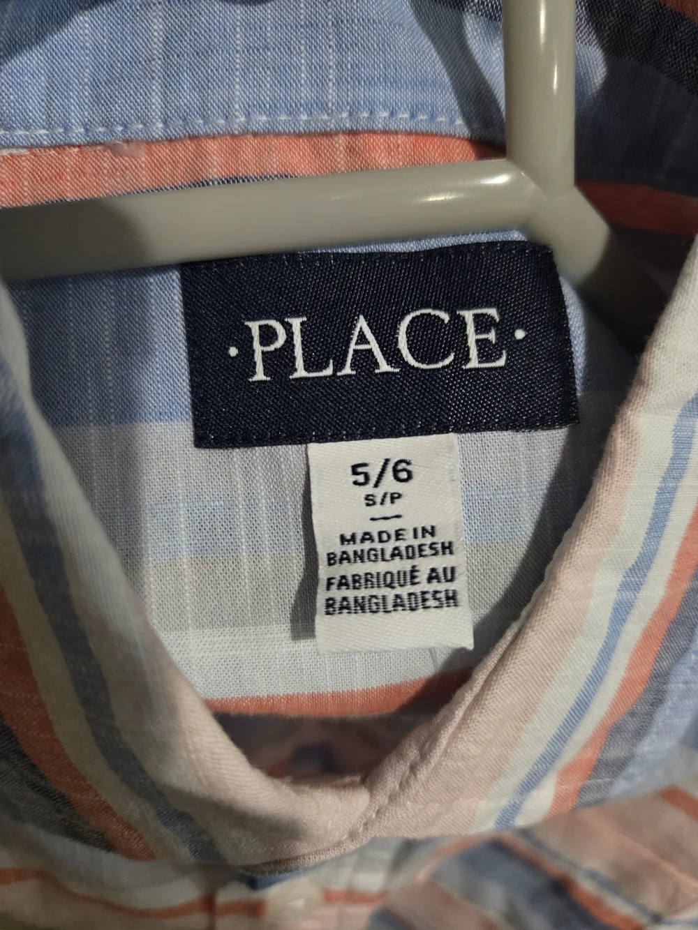 The Children's Place Blue, Green & White Plaid Button-Down Shirt